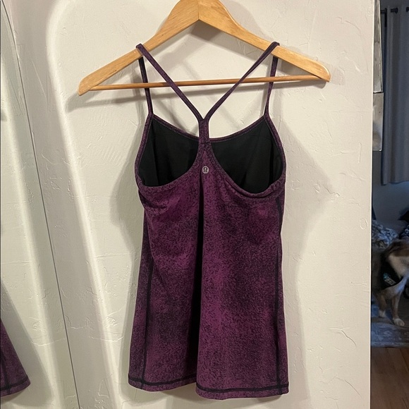 Lululemon Purple and black Strappy tank Top - Picture 2 of 3